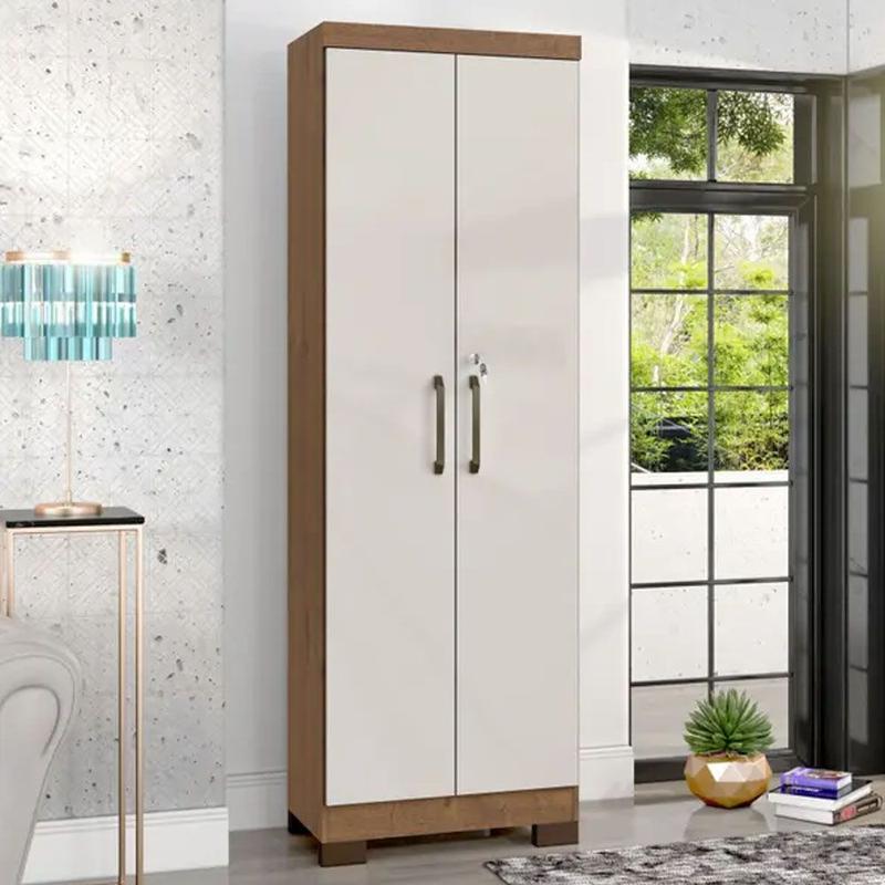 Armário Multiuso Max Plus 2 Portas Natura/off White Zanzini